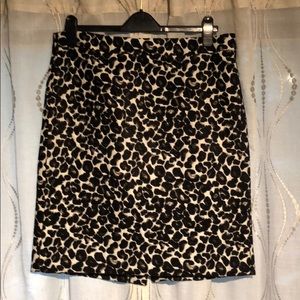 Woven leopard print skirt